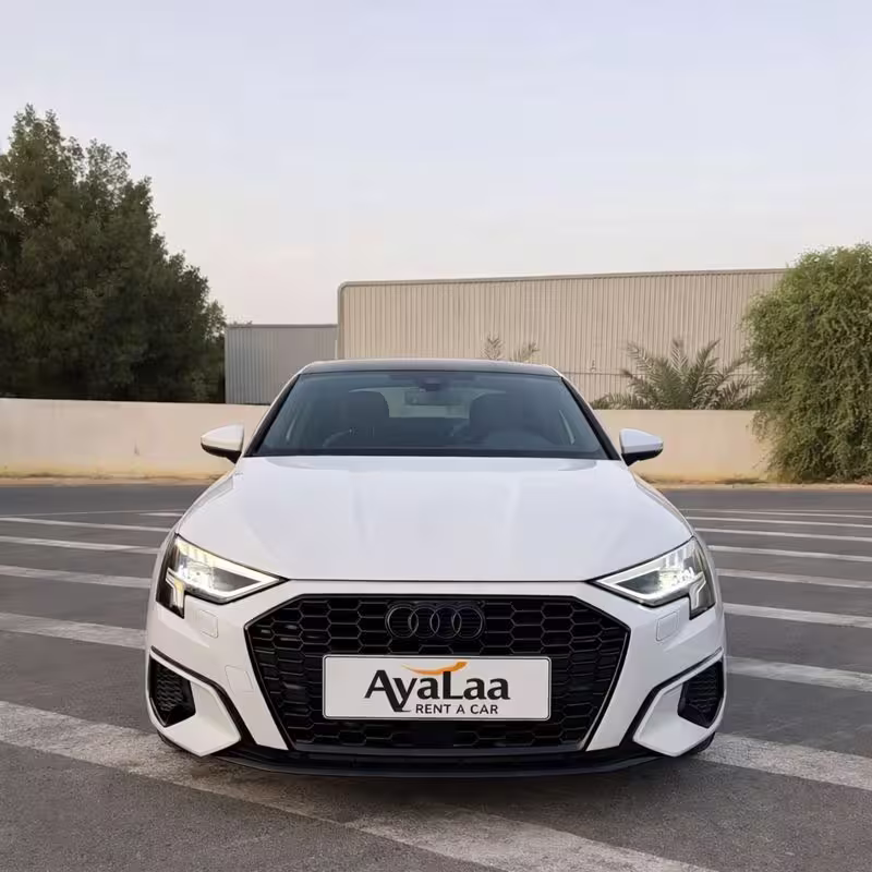 Audi A3 exterior Dubai rental