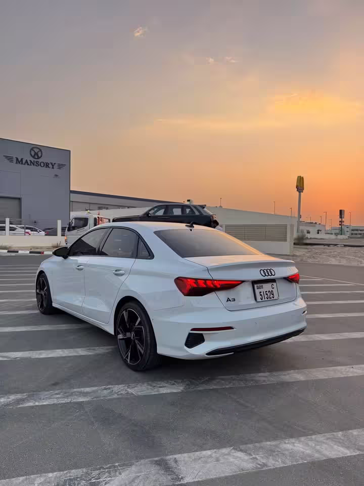 Audi A3 side view Dubai rental